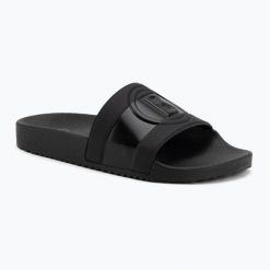 Klapki damskie BOGNER Belize 7 E. Czarne klapki damskie Bogner, bez wzorów, z materiału, bez obcasa, bez zapięcia. Za 289.99 zł.