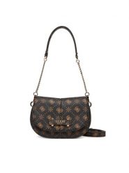 Guess Torebka Carrie Logo HWGP98 98200 Brązowy. Brązowe torebki klasyczne damskie Guess, ze skóry, bez dodatków. Za 589.99 zł.