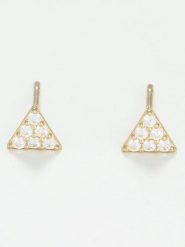 OR ÉCLAT Złote kolczyki-wkrętki "Aria" z kryształami rozmiar: onesize. Żółte kolczyki damskie Or Éclat, z cyrkonią, złote. Za 250.35 zł.