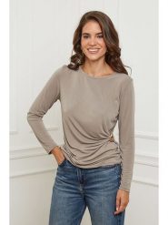 L'armoire de Suzette Koszulka w kolorze szarobrązowym rozmiar: 38/40. Szare koszulki damskie L'armoire de Suzette, l, z aplikacjami, bez kołnierzyka, bez ramiączek. Za 114.17 zł.