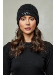 Soft Cashmere Czapka w kolorze czarnym rozmiar: onesize. Czarne czapki damskie Soft Cashmere, bez wzorów, ze skóry. Za 65.99 zł.