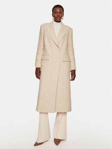 TWINSET Płaszcz zimowy 242TP2670 Beżowy Regular Fit. Brązowe płaszcze damskie Twinset, na zimę, bez wzorów, z syntetyku, bez kaptura. Za 1,359.99 zł.