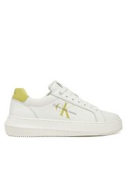 Calvin Klein Jeans Sneakersy Chunky Cupsole Laceup Mon Lth YW0YW00823 Biały. Białe obuwie sportowe damskie Calvin Klein Jeans, z jeansu, bez zapięcia. Za 569.99 zł.