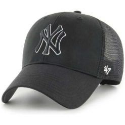 Czapka z daszkiem 47 Brand MLB New York Yankees Branson B-BRANS17CTP-BKAQ. Czarne czapki z daszkiem damskie 47 Brand, bez wzorów. Za 119.00 zł.