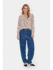SAINT TROPEZ Bluzka w kolorze beżowym rozmiar: XL. Brązowe bluzki damskie Saint Tropez, xl, bez wzorów, z wiskozy, bez kołnierzyka, bez ramiączek. Za 88.64 zł.
