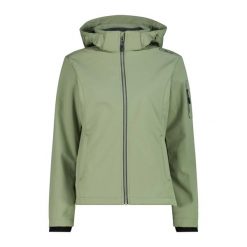 Kurtka Damska Softshell GREEN. Zielone kurtki damskie CMP, s, bez wzorów, z elastanu, z kapturem. Za 329.99 zł.