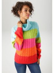 Aniston Golf ze wzorem rozmiar: 38. Golfy damskie Aniston, bez wzorów, ze splotem, bez ramiączek. Za 65.69 zł.