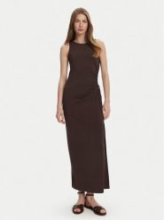 Max Mara Beachwear Sukienka letnia 2516621049650 Brązowy Regular Fit. Brązowe sukienki damskie Max Mara Beachwear, bez wzorów, z wiskozy, bez ramiączek. Za 1,119.00 zł.