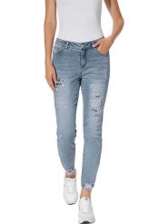 Heine Dżinsy - Slim fit - w kolorze błękitnym rozmiar: 40. Niebieskie jeansy damskie Heine, z podwyższonym stanem. Za 127.35 zł.