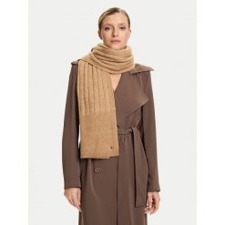 Szalik Tommy Hilfiger. Brązowe szaliki damskie Tommy Hilfiger, bez wzorów. Za 259.99 zł.