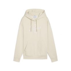 Damska bluza z kapturem Essentials Script Comfort PUMA Alpine Snow White. Białe bluzy damskie Puma, bez wzorów, z kapturem. Za 249.00 zł.