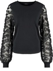 TAIFUN Sweter w kolorze czarnym rozmiar: 34. Czarne swetry klasyczne damskie Taifun, bez kołnierzyka. Za 170.87 zł.