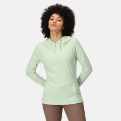 Bluza polarowa turystyczna damska Kizmit II. Zielone bluzy damskie Regatta, bez wzorów, z polaru, bez kaptura. W wyprzedaży za 104.55 zł.