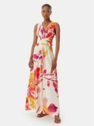 LOLA CASADEMUNT Sukienka wieczorowa MS2616016 Kremowy Regular Fit. Białe sukienki damskie LOLA CASADEMUNT, bez wzorów, z wiskozy, wizytowe, bez ramiączek. Za 1,049.00 zł.