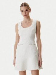 Guess Sukienka koktajlowa W6RK28 WJ632 Écru Regular Fit. Sukienki damskie Guess, z aplikacjami, z syntetyku, wizytowe, bez ramiączek. Za 699.99 zł.