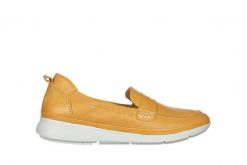 Mokasyny Bayla-161 161 711 Yellow 161359, Żółty, Skóra naturalna - 36. Żółte mokasyny damskie Bayla, z materiału, bez obcasa. W wyprzedaży za 134.10 zł.