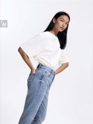 Jeansy mom comfort - indigo jeans. Niebieskie jeansy damskie Reserved. Za 129.99 zł.