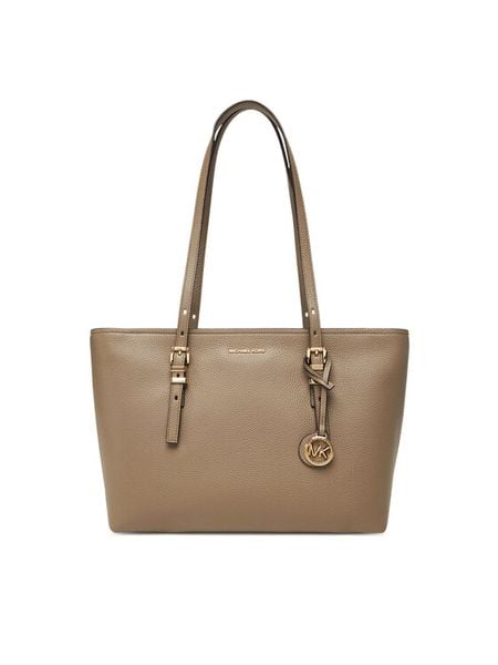 MICHAEL Michael Kors Torebka Quinn 30T5GQNT2L Beżowy. Brązowe torebki klasyczne damskie MICHAEL Michael Kors, ze skóry, bez dodatków. Za 649.99 zł.