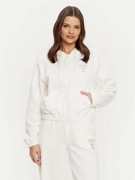 Guess Bluza V5RQ20 KC3D2 Écru Regular Fit. Bluzy damskie Guess, l, z aplikacjami, z syntetyku, bez kaptura. Za 299.99 zł.