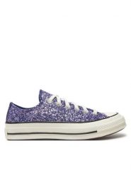 Converse Trampki Chuck 70 Glitter A11134C Granatowy. Niebieskie trampki damskie Converse, bez wzorów, z materiału, bez zapięcia. Za 309.99 zł.