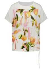Gerry Weber Koszulka w kolorze kremowym rozmiar: 40. Brązowe bluzki damskie Gerry Weber, bez wzorów, bez kołnierzyka, bez ramiączek. Za 87.81 zł.