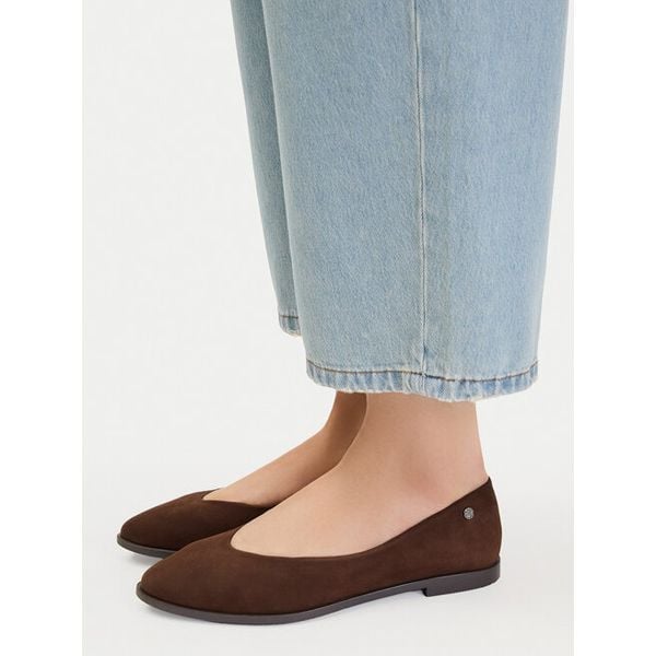 Baleriny Lasocki. Brązowe balerinki damskie Lasocki, bez wzorów. Za 169.99 zł.