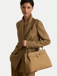 LAUREN RALPH LAUREN Torebka 431P18464001 Brązowy jasny. Brązowe kuferki damskie Lauren Ralph Lauren, bez wzorów, z nubiku, bez dodatków. Za 2,399.00 zł.