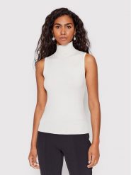 Guess Golf Zelinda W2YR32 Z2V62 Biały Slim Fit. Białe golfy damskie Guess, xxl, z aplikacjami, z wiskozy, bez ramiączek. Za 219.99 zł.