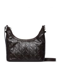 Calvin Klein Torebka Emblem Aop Debossed Shoulder Bag LV04F3874G Brązowy. Brązowe torebki klasyczne damskie Calvin Klein, ze skóry, bez dodatków. Za 529.99 zł.