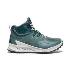 KEEN Buty turystyczne damskie Zionic Mid Wp Dark Forest/Sea Moss r.39. Niebieskie obuwie trekkingowe damskie Keen, z gumy, bez zapięcia. Za 490.25 zł.