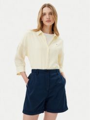 Tommy Hilfiger Koszula WW0WW46169 Żółty Loose Fit. Żółte koszule damskie Tommy Hilfiger, bez wzorów, ze lnu, bez kołnierzyka, bez ramiączek. Za 339.99 zł.