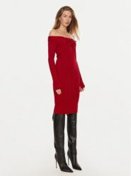 Guess Sukienka koktajlowa Milana W4BK26 Z2V42 Czerwony Slim Fit. Czerwone sukienki damskie Guess, z aplikacjami, z syntetyku, wizytowe, bez ramiączek. Za 329.99 zł.