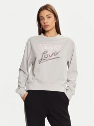 Guess Bluza W5RQ04 KB683 Szary Regular Fit. Szare bluzy damskie Guess, s, z aplikacjami, z bawełny, bez kaptura. Za 219.99 zł.