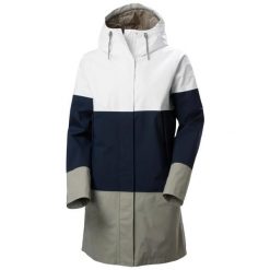 Damska kurtka wodoodporna Helly Hansen Koster Rain. Białe kurtki damskie Helly Hansen, na wiosnę, xs, bez wzorów, z poliamidu, z kapturem. Za 809.50 zł.