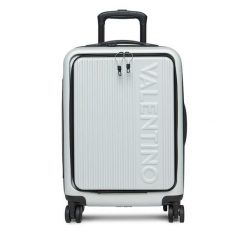 Walizka kabinowa Valentino. Szare walizki Valentino, bez wzorów. Za 639.99 zł.