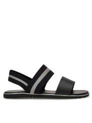 Clara Barson Sandały WS6262-05 Czarny. Czarne sandały damskie Clara Barson, bez wzorów, z materiału, bez obcasa, na płaskiej podeszwie, bez zapięcia. Za 47.99 zł.