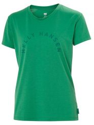 Helly Hansen Koszulka funkcyjna "Skog Graphic Tee" w kolorze zielonym rozmiar: S. Zielone koszulki damskie Helly Hansen, s, bez wzorów, bez kołnierzyka, bez ramiączek. Za 87.81 zł.