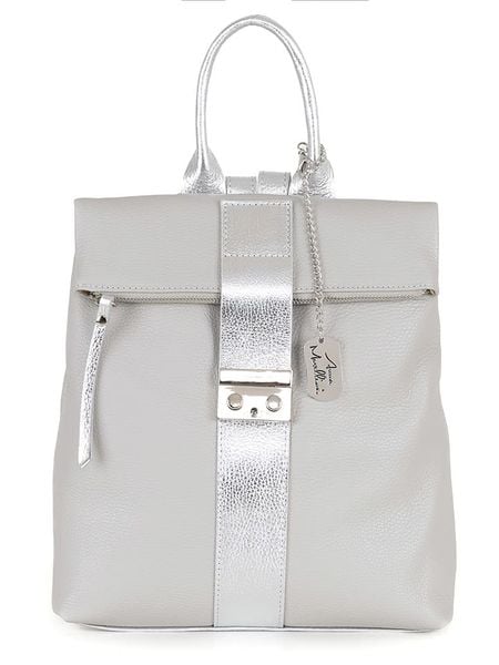 Anna Morellini Skórzany plecak "Azalea" w kolorze szarym - 30 x 31 x 11 cm rozmiar: onesize. Szare plecaki Anna Morellini, bez wzorów, z materiału. Za 264.15 zł.