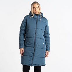 Renomowana kurtka damska Longline II. Niebieskie kurtki damskie Regatta, bez wzorów, z puchu, bez kaptura. Za 337.25 zł.