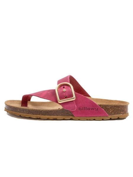 Billowy Skórzane japonki w kolorze różowym rozmiar: 38. Różowe klapki damskie Billowy, bez wzorów, z otwartym noskiem, bez obcasa, bez zapięcia. Za 140.53 zł.