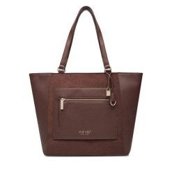 Torebka Nine West. Brązowe shopper bag Nine West, bez wzorów, bez dodatków. Za 249.99 zł.