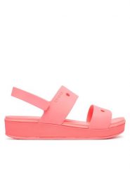 Crocs Sandały Brooklyn 212708 Różowy. Czerwone sandały dziewczęce Crocs, z tworzywa sztucznego, bez obcasa, bez zapięcia. Za 169.99 zł.