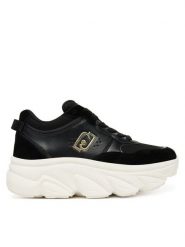 Liu Jo Sneakersy Steffy 01 BF5061 P0304 Czarny. Czarne obuwie sportowe damskie Liu Jo, ze skóry, bez zapięcia. Za 559.99 zł.
