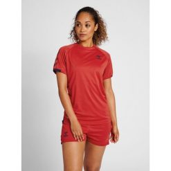 Damska koszulka Hummel action S/S. Brązowe bluzki damskie Hummel, s, bez wzorów, prążkowane, sportowe, bez kołnierzyka, bez ramiączek. Za 114.50 zł.