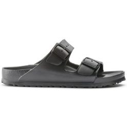 Klapki Birkenstock Arizona Eva 1001498 szare. Szare klapki damskie bez wzorów, z materiału, bez obcasa, bez zapięcia. Za 388.66 zł.