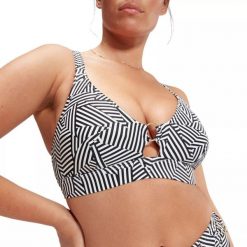 Góra od kostiumu kąpielowego damskiego Speedo Tri Biki Top. Białe bikini Speedo, bez wzorów. Za 209.99 zł.