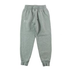 Spodnie dresowe damskie Under Armour UA Essential Fleece. Szare spodnie sportowe damskie Under Armour, s, bez wzorów, z dresówki, do biegania. Za 127.76 zł.