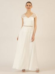 APART Sukienka w kolorze białym rozmiar: 40. Białe sukienki damskie Apart, bez wzorów, z koronki, bez ramiączek. Za 304.99 zł.