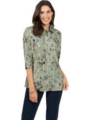 WITT WEIDEN Bluzka w kolorze zielonym rozmiar: 46. Zielone bluzki damskie WITT WEIDEN, bez wzorów, z bawełny, bez kołnierzyka, bez ramiączek. Za 39.99 zł.