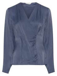MOSS COPENHAGEN Bluzka w kolorze granatowym rozmiar: XL. Niebieskie bluzki damskie Moss Copenhagen, xl, bez wzorów, z wiskozy, bez kołnierzyka, bez ramiączek. Za 164.95 zł.